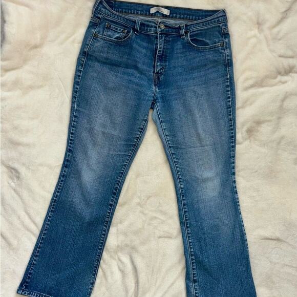 Levis 515 Bootcut Dark Wash Jeans 14 Short - Picture 1 of 6